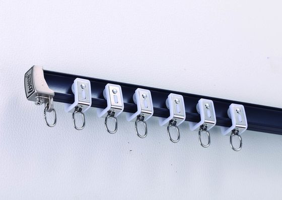 Harga yang bagus Ketebalan Aluminium Biru Tua 2mm Track Tirai Ditekuk Ekstra Tebal on line