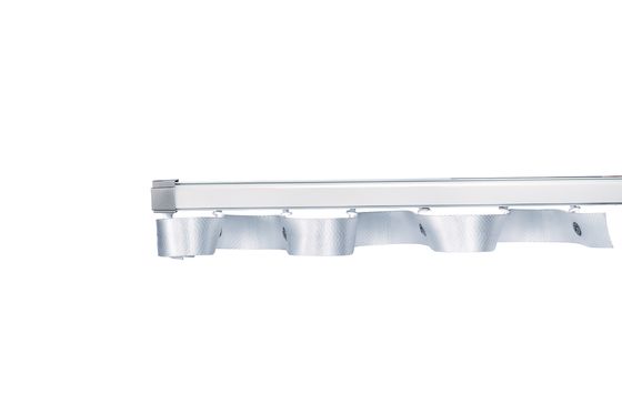 Harga yang bagus 1.2mm Tebal 28 * 23mm Sistem Track Tirai Terpasang di Dinding Tunggal Ganda on line