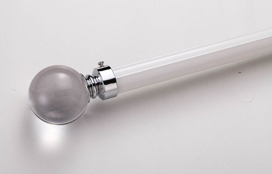 Harga yang bagus aluminum material silent to slide curtain rod for heavy curtains with crystal finals on line