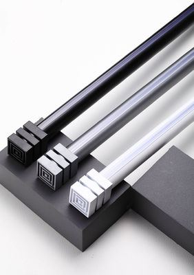 Harga yang bagus Thickened mute aluminum alloy bracket side perforated curtain track single pole double pole on line