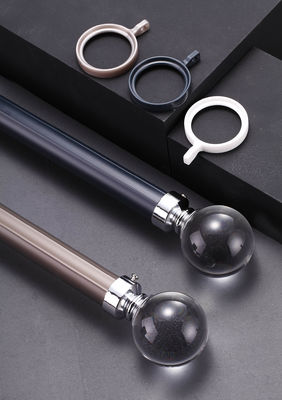 Harga yang bagus Curtain Rod Single Rod Aluminum Alloy Silent Top Side Mounted Bracket Roman Rod Curtain Track Accessories on line