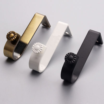 Harga yang bagus Warna Kuningan 22mm Diameter Single Curtain Rod Bracket Heavy Duty on line