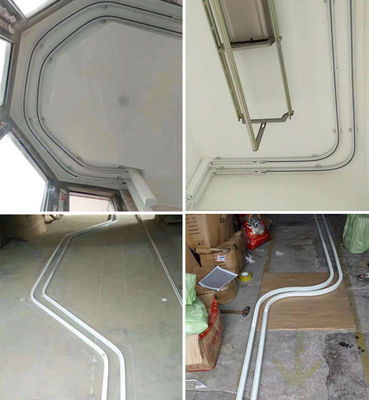 Harga yang bagus Super Quiet Electric 16mm Diameter 4m Panjang Melengkung Tirai Langit-langit Melengkung on line